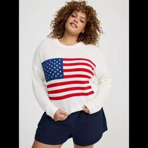 New with Tags Torrid Cloud Dancer Cropped Pullover Sweater Torrid Size 4